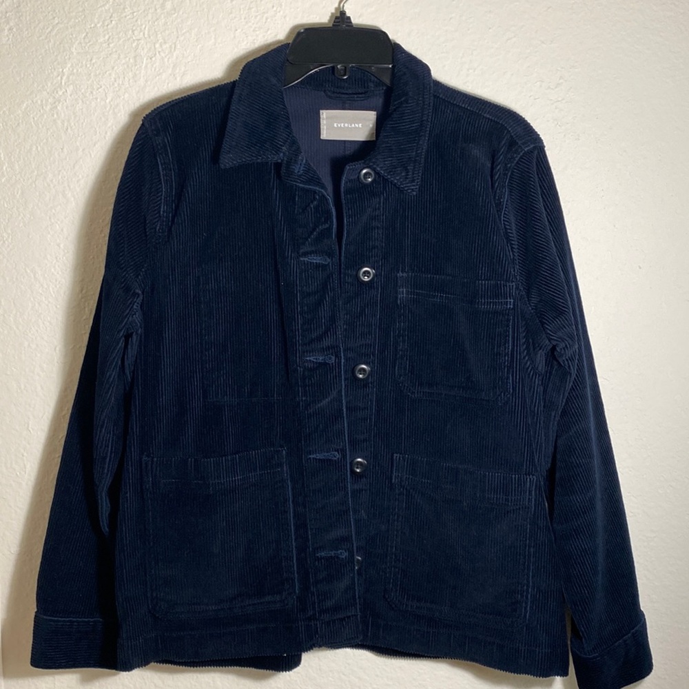 Everlane corduroy chore jacket M navy blue